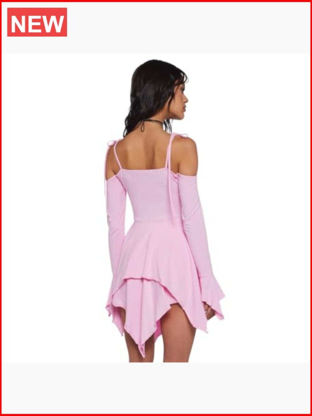 Fairycore Handkerchief Dress with Adjustable Ties - Picture 2 of 7